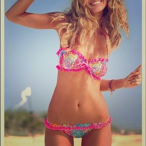 Pink Victoria's Secret Floral Bathing Suit