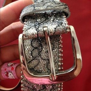 Beautiful silver belt with floral design