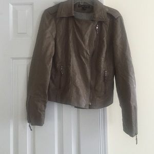 Brown leather jacket