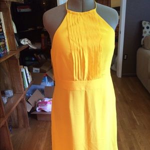 NWT Banana Republic Sunshine yellow halter dress!!