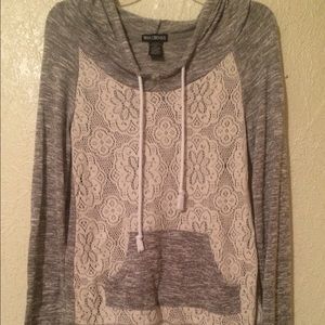 Lace light sweater hoodie or cover up