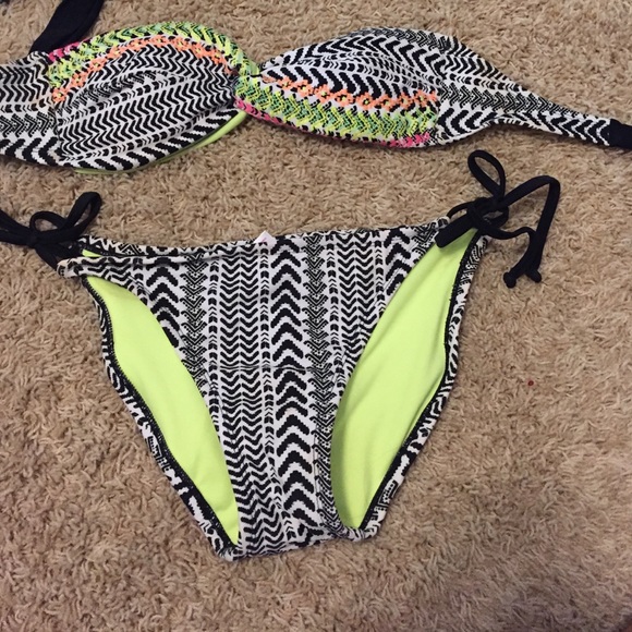 Black and white tribal inspired swimsuit