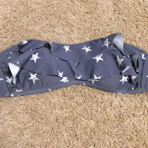 Grey and white stars swimsuit top