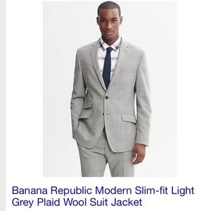 Banana Republic modern slim fit 2 button suit