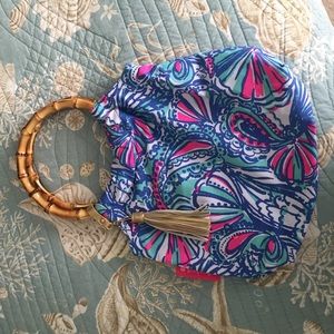 Lilly for Target bamboo handle bag