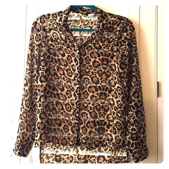 Lethal leopard print chiffon shirt