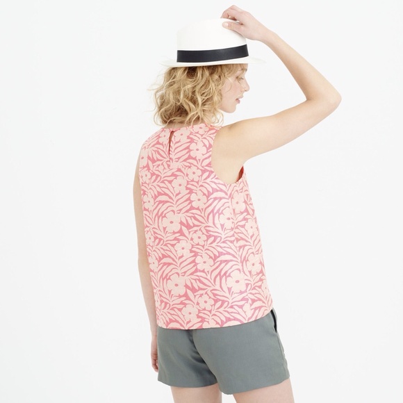 J. Crew SEAMED SHELL in Plumeria Jacquard Sz 4 NWT - Picture 3 of 4
