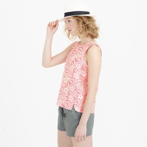 J. Crew SEAMED SHELL in Plumeria Jacquard Sz 4 NWT - Picture 4 of 4