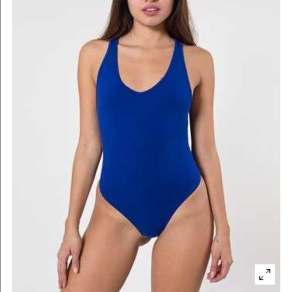 American apparel tank thong body suite