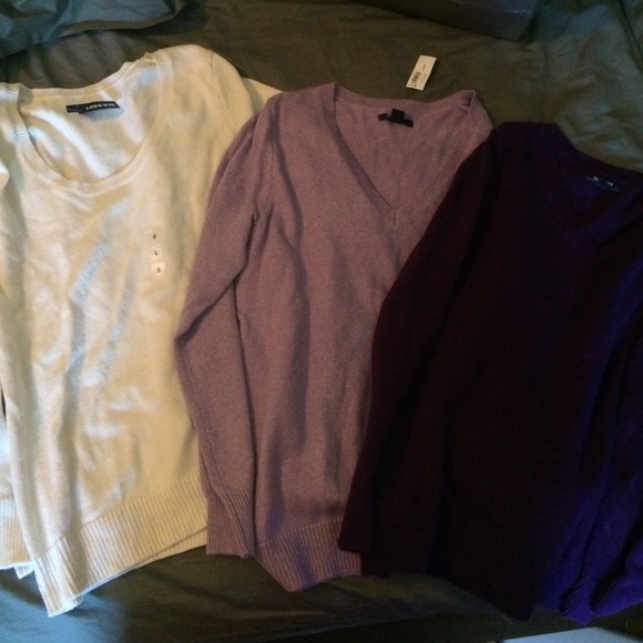 Lot of 3 sweaters! NWT. White, lilac, violet.