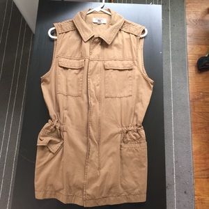 Brown jacket vest