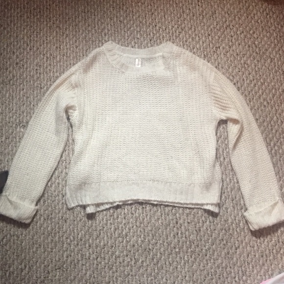 Cream cable knit sweater