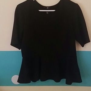 Black H&M Peplum top