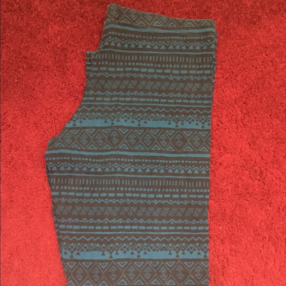 Black and turquoise Leggings