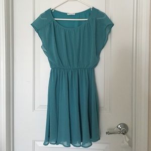 Lush Blue Chiffon Dress
