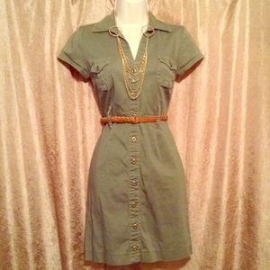 Military Inspired Midi Dress