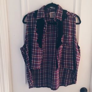 LF Furst of a Kind Cropped Flannel Vest