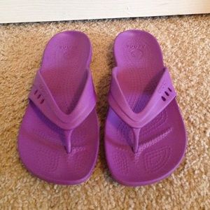 Croc flip flops