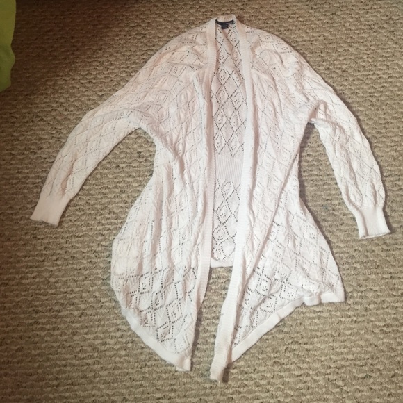 White open knit cardigan