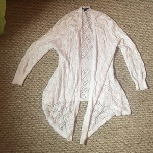 White open knit cardigan