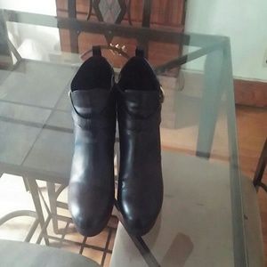 Black leather boots size 12