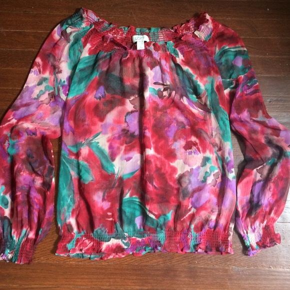 Sheer LOFT floral top