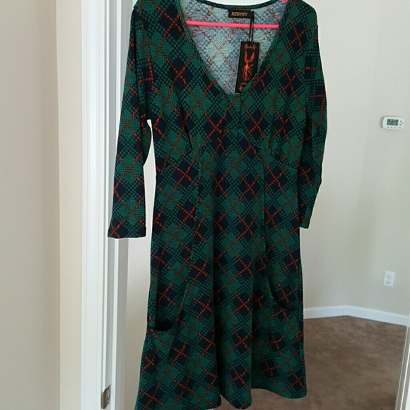 Argyle print dress