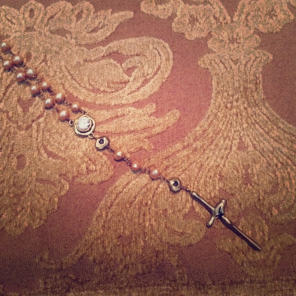 Waxing Poetic pearl Rosary necklace