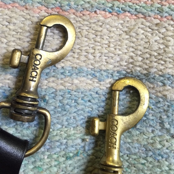 Coach black leather strap