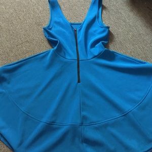 Zipper back royal blue skater dress !!