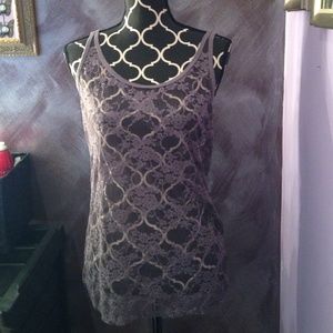 Lace sheer tank