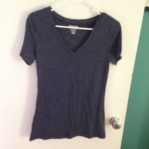 Dark blue v-neck shirt