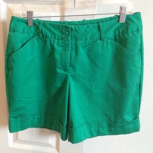 Green shorts