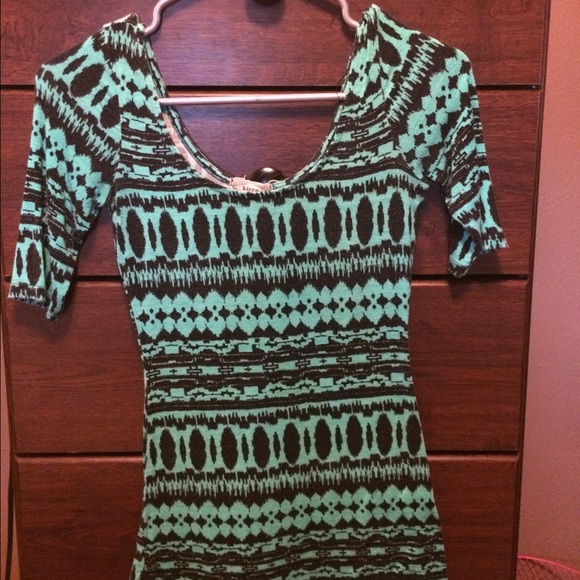 Teal half-sleeve dress up shirt from PacSun