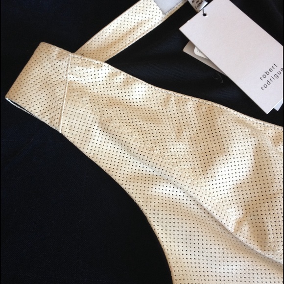 🆕 Robert Rodriguez Leather Peplum Top 💕HP💕 - Picture 2 of 5