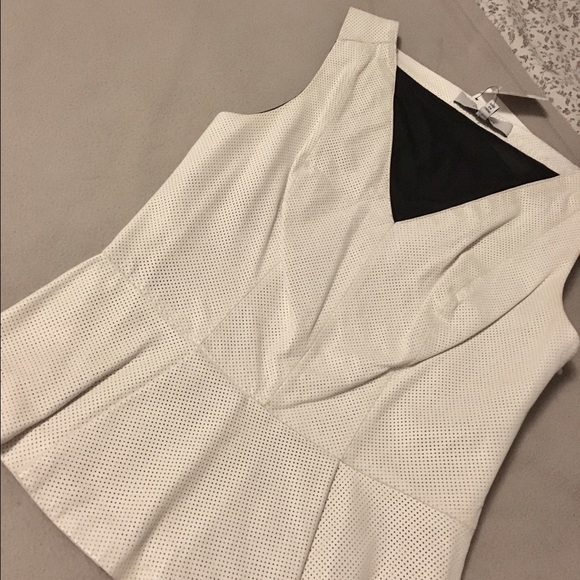 🆕 Robert Rodriguez Leather Peplum Top 💕HP💕 - Picture 5 of 5