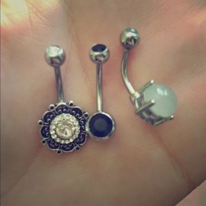 3 belly rings