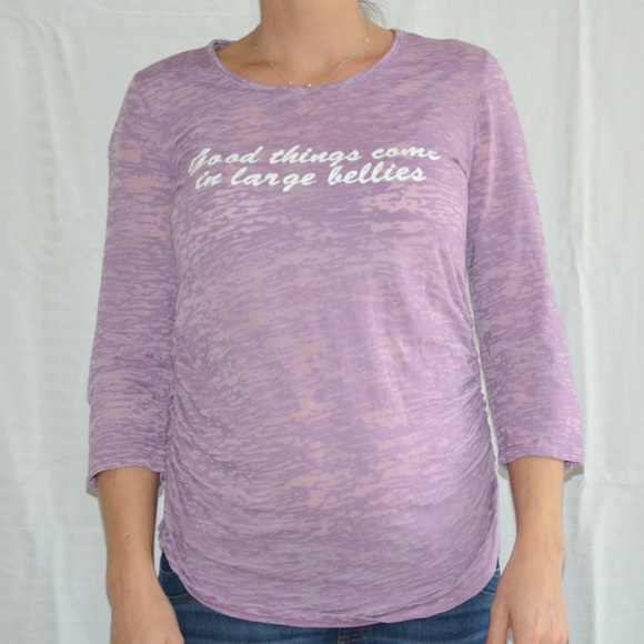 💸FINAL PRICE💸Motherhood ¾ Sleeve Burnout Tee