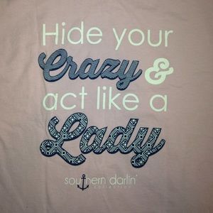 Southern Darling long-sleeve pink tee