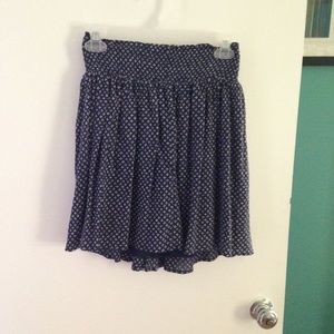 Navy blue skirt with white diamonds