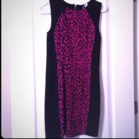 H&m pink leopard dress