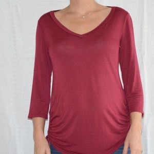 🎄FlashSale🎄Motherhood ¾ Sleeve Ruched Side Tee