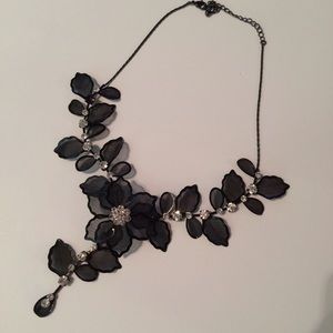 Black Flower Necklace
