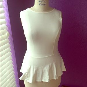 Cream ASOS/ New Look peplum top NWT