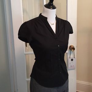 Express Black Cap Sleeve Top