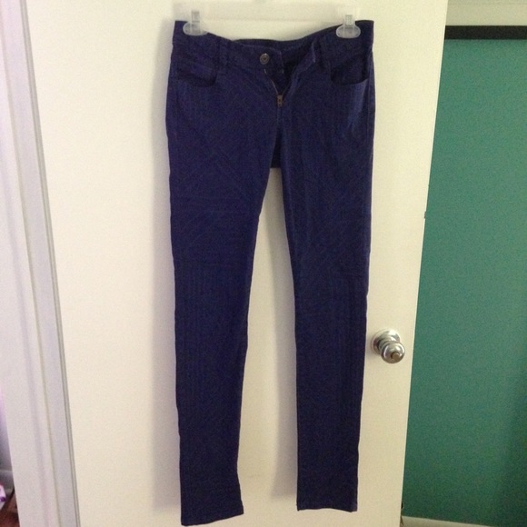 Purple skinny jeans