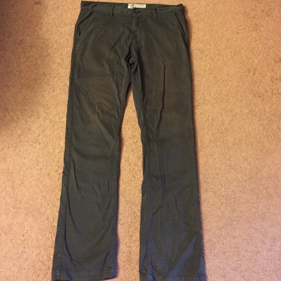 Straight slim fit dark green chino pants