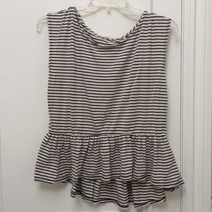 Striped Peplum Shirt