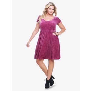 Purple velvet Torrid dress
