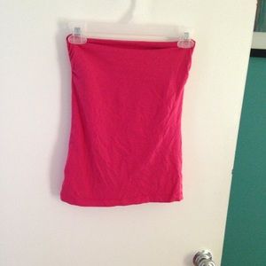 Pink strapless shirt